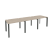 Рабочая станция на П-образном м/к Onix O.MP-RS-3.1.8 2940x800x750 (Тиквуд Темный/Белый Металл)