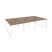 Рабочая станция на О-образном м/к Onix O.MO-D.RS-6.1.8 2940x1635x750 (Тиквуд Темный/Белый Металл)