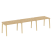 Рабочая станция на деревянных опорах Onix Wood OW.RS-3.2.8 3540x800x750 (Тиквуд Светлый/Дуб Темный)