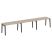 Рабочая станция на деревянных опорах Onix Wood OW.RS-3.3.7 4140x720x750 (Тиквуд Светлый/Дуб Темный)