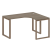 Стол криволинейный правый Metal System Style БО.СА-3 Пр 1400x1200x750 (Дуб Наварра/Серый металл)
