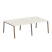 Рабочая станция на 4 рабочих места на А-образном м/к Metal System Style БА.СМ-4.2 2400x1475x750 (Дуб наварра/Серый металл)