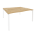 Рабочая станция на П-образном м/к Onix O.MP-D.RS-2.4.7 1580x1475x750 (Тиквуд Темный/Белый Металл)
