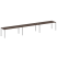 Рабочая станция на 3 раб. места Metal System Style БП.СМ-3.5 5400x720x750 (Дуб Наварра/Серый металл)