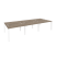Рабочая станция на П-образном м/к Onix O.MP-D.RS-6.2.7 3540x1475x750 (Тиквуд Темный/Белый Металл)