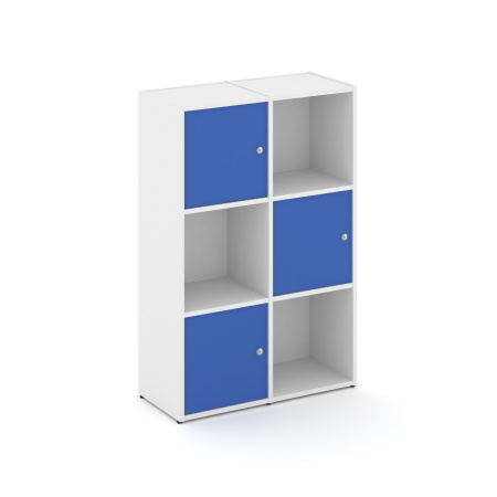 Стеллаж Locker Plus LK.K-002 798x350x1203 (Белый | Синий)