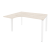 Стол эргономичный левый на П-образном м/к Onix O.MP-SA-3L 1380x1180x750 (Тиквуд Темный/Белый Металл)