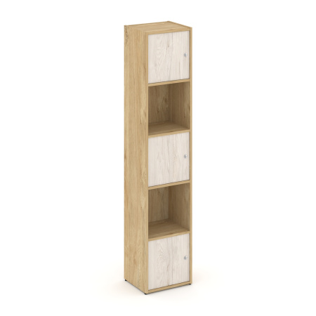 Стеллаж Locker Plus LK.K-007 408x350x1983 (Тиквуд Светлый | Денвер Светлый)