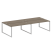 Рабочая станция Metal System Style БО.СМ-4.4 3200x1475x750 (Дуб Наварра/Серый металл)