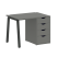 Стол письменный VR.SP-3-98.4.A 980x720x750 (Серый/Белый Металл)