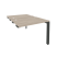Стол-приставка двойной на П-образном м/к к опорным элем. Onix O.MP-D.SPR-1.7 980x1475x750 (Тиквуд Темный/Белый Металл)