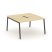 Рабочая станция 2-х сторонняя SN-4A.DRS-001 (980х1232х750) (Тиквуд Светлый/Металл Антрацит)