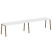 Рабочая станция на 2 рабочих места на А-образном м/к Metal System Style БА.СМ-2.5 3600x720x750 (Дуб наварра/Серый металл)