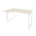 Стол эргономичный левый на О-образном м/к Onix O.MO-SA-2L 1380x980x750 (Тиквуд Темный/Белый Металл)