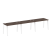 Рабочая станция на 3 рабочих места на А-образном м/к Metal System Style БА.СМ-3.2 3600x720x750 (Дуб наварра/Серый металл)
