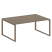 Переговорный стол 1 столешница Metal System Style БО.ПРГ-1.5 1800x1235x750 (Дуб Наварра/Серый металл)