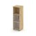 Шкаф средний узкий SN.STU-202(L) (400х400х1203) (Антрацит/Тиквуд Светлый/Прозрачный)
