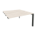 Стол-приставка двойной на П-образном м/к к опорным элем. Onix O.MP-D.SPR-3.7 1380x1475x750 (Тиквуд Темный/Белый Металл)