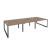 Рабочая станция на О-образном м/к Onix O.MO-D.RS-6.2.7 3540x1475x750 (Тиквуд Темный/Белый Металл)