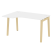 Стол эргономичный левый на деревянных опорах Onix Wood OW.SA-2L 1380x980x750 (Тиквуд Светлый/Дуб Темный)