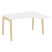 Стол эргономичный правый на деревянных опорах Onix Wood OW.SA-3R 1380x1180x750 (Тиквуд Светлый/Дуб Темный)