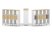 Набор стеллажа 1 сторонний, 3 яруса SN.NS-341 (1488х400х1248) (Белый/Тиквуд Светлый/Металл Антрацит)