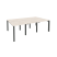 Рабочая станция на П-образном м/к Onix O.MP-D.RS-6.0.7 2340x1475x750 (Тиквуд Темный/Белый Металл)