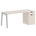 Стол письменный VR.SP-3-178.1.A 1780x720x750 (Серый/Белый Металл)