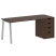 Стол письменный VR.SP-3-178.4.A 1780x720x750 (Серый/Белый Металл)