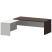 Стол руководителя левый Кортез KZP-22L 2200x2000x750 (Темный шимо/Графит)