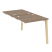 Стол-приставка двойной на деревянных опорах Onix Wood OW.D.SPR-0.8 780x1635x750 (Тиквуд Светлый/Дуб Темный)