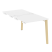Стол-приставка двойной на деревянных опорах Onix Wood OW.D.SPR-0.8 780x1635x750 (Тиквуд Светлый/Дуб Темный)