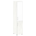 Шкаф для документов узкий со стеклом белым LT.SU-1.2 R (R) White (Вяз Благородный)