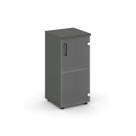 Шкаф низкий узкий SN.STU-302(R) (400х400х833) (Антрацит/Прозрачный)