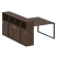 Рабочая станция с шкафом-купе на О-образном м/к Metal System Style БО.РС-СШК-4.3 Т 1810x2332x1098 (Дуб наварра/Серый металл)