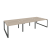 Рабочая станция на О-образном м/к Onix O.MO-D.RS-6.2.7 3540x1475x750 (Тиквуд Темный/Белый Металл)