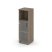 Шкаф средний узкий SN.STU-202(L) (400х400х1203) (Антрацит/Тиквуд Светлый/Прозрачный)