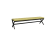 Банкетка трехместная NLT.L-3 (Kanzas 20/Металл Белый)