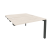 Стол-приставка двойной на П-образном м/к к опорным элем. Onix O.MP-D.SPR-2.7 1180x1475x750 (Тиквуд Темный/Белый Металл)