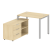 Рабочая станция с опорной тумбой левая Metal System Style БП.РС-СТС-2.1 Л 1100x1520x750 (Дуб Наварра/Серый металл)