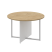 Стол переговорный, круглый Shift SK.SP-KR-120 (1200x1200x753) (Тиквуд Светлый-Капучино | Хром)