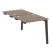 Стол-приставка двойной на деревянных опорах Onix Wood OW.D.SPR-0.8 780x1635x750 (Тиквуд Светлый/Дуб Темный)