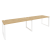 Рабочая станция на О-образном м/к Onix O.MO-RS-2.4.7 3160x720x750 (Тиквуд Темный/Белый Металл)