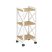 Стеллаж на колесных опорах-3 полки VR.L-MST.K-3.4 400x400x968 (Тиквуд Темный/Белый металл)