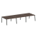 Рабочая станция на 6 рабочих места на А-образном м/к Metal System Style БА.СМ-6.3 4200x1475x750 (Дуб наварра/Серый металл)