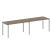 Рабочая станция на 2 раб.места Metal System Style БП.СМ-2.3 2800x720x750 (Дуб Наварра/Серый металл)