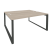 Рабочая станция на О-образном м/к Onix O.MO-D.RS-2.4.7 1580x1475x750 (Тиквуд Темный/Белый Металл)