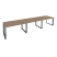 Стол переговорный Onix O.MO-PRG-3.3 4140x980x750 (Тиквуд Темный/Белый Металл)