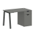 Стол письменный VR.SP-3-118.1.A 1180x720x750 (Серый/Белый Металл)
