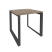 Стол рабочий на О-образном м/к Onix O.MO-SP-0.8 780x800x750 (Тиквуд Темный/Белый Металл)
